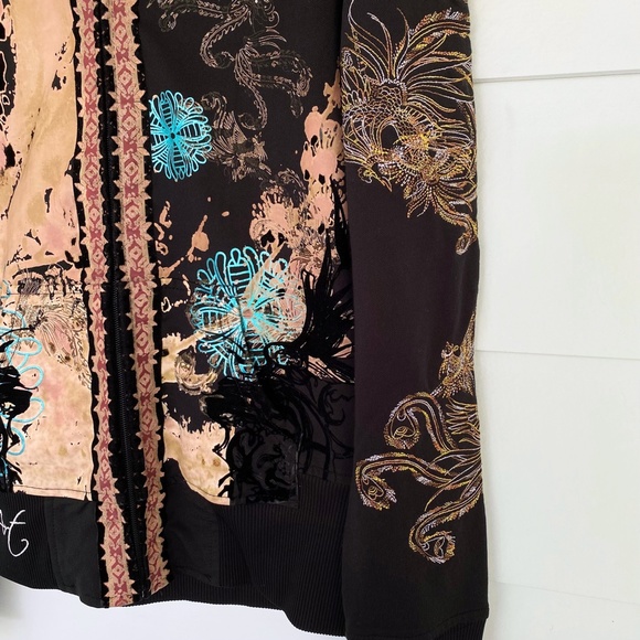 Ruthless Art Embroidered Rhinestone Embellished Black Hoodie Medium - Picture 7 of 17